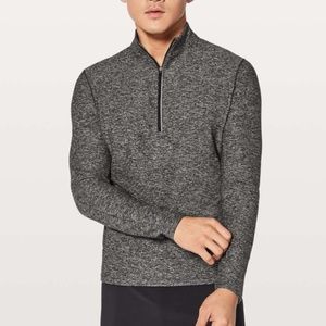 Lululemon Men's Surge Warm 1/2 Zip Heathered Black Small